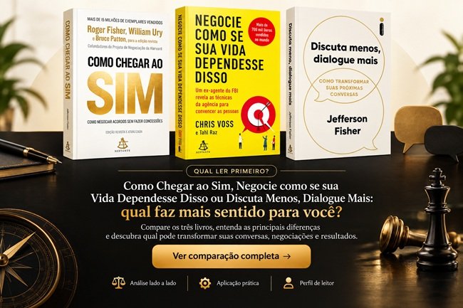 Como Chegar ao Sim, Negocie como se sua Vida Dependesse Disso ou Discuta Menos, Dialogue Mais