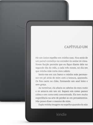 Kindle Paperwhite Signature Edition 32 GB (Geração mais recente) - O Kindle mais rápido já lançado, com luz frontal autoadaptável, carregamento sem fio e bateria que dura semanas - Cor Preta Metálica